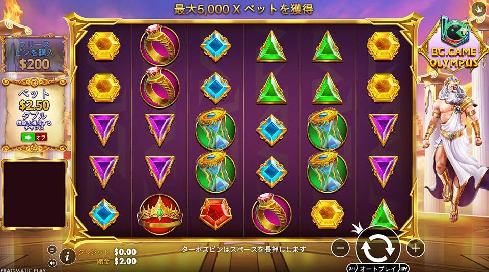 BCゲーム|Gates of Olympusビーシーゲーム版