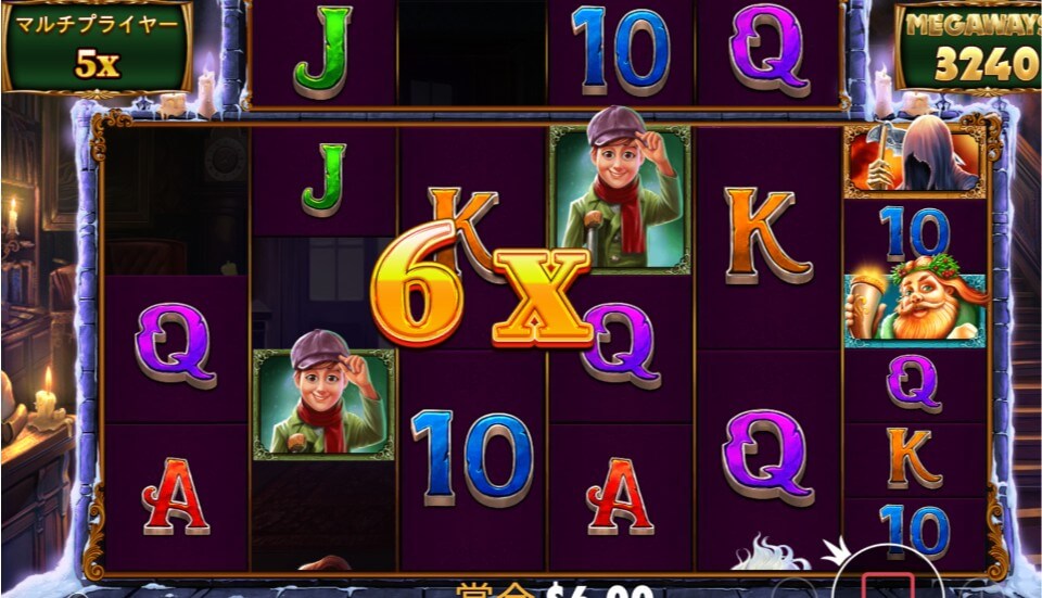 クリスマスキャロル・メガウェイズ|フリースピン・マルチプライヤー