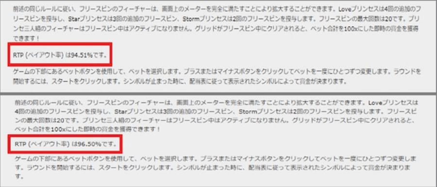 RTPの違い