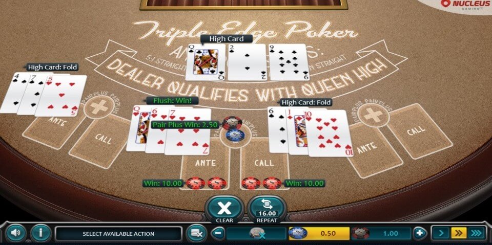 スリーカードポーカー|トリプルエッジポーカー・Betsoft