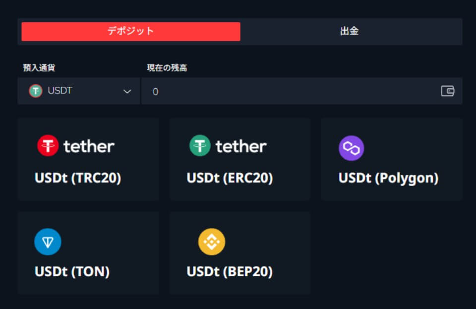 ビッツカジノ｜入金方法②