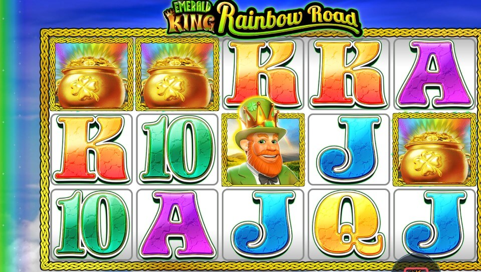 セントパトリックスデーのオンカジスロット：エメラルド・キング・レインボー・ロード（Emerald King Rainbow Road）3