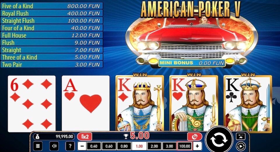 オンラインポーカー無料ゲーム｜アメリカン・ポーカー・ヴィー