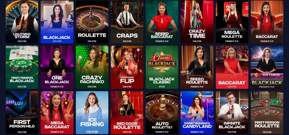 Rainbet(レインベット)|ライブカジノテーブル