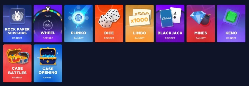 Rainbet(レインベット)|オリジナルゲーム