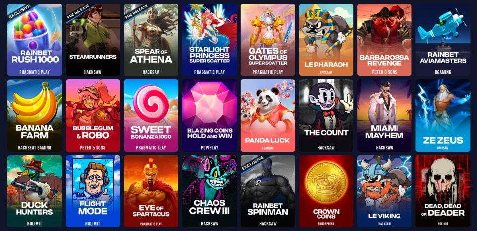 Rainbet(レインベット)|スロットゲーム