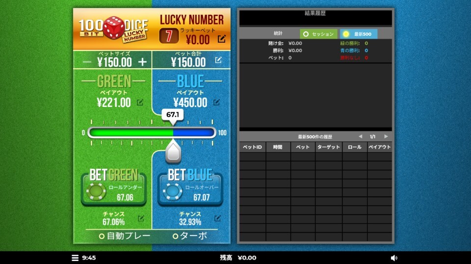 スキルゲーム:100 Bit Dice Lucky Mumber(100ビット・ダイス・ラッキーナンバー)