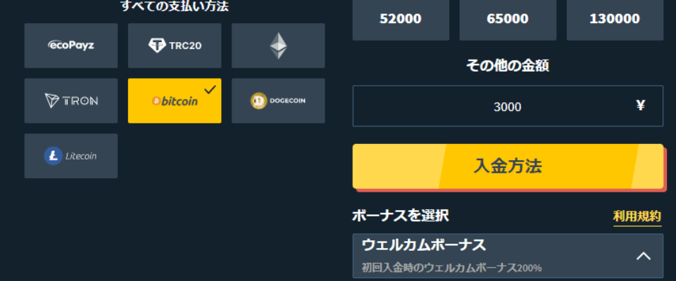 スナッチカジノ｜仮想通貨