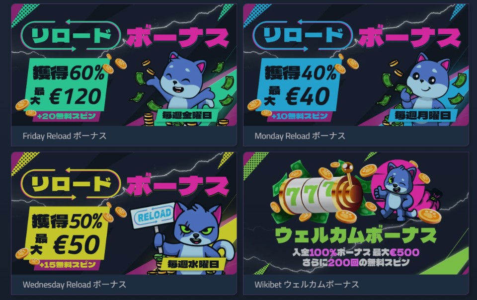 ウィキベット｜リロードボーナス
